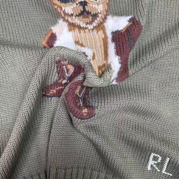 Polo Ralph Lauren Army green bear women's sweater - Picture 5 of 6